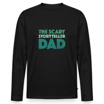 Le père conteur effrayant - T-shirt manches longues Premium bio Homme - noir - Devant - Nico (187cm)