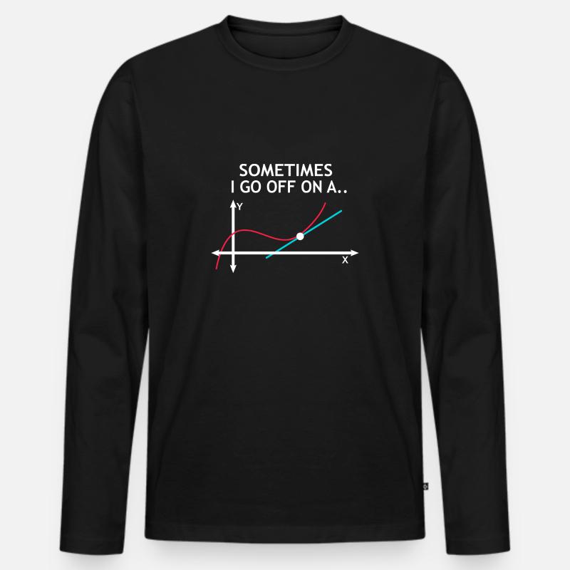 Maths maths équation enseignant - T-shirt manches longues Premium bio Homme - noir