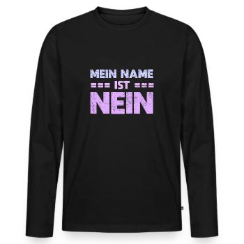 Mein Name Ist Nein - Männer Premium Bio Langarmshirt - Schwarz - Vorne - Nico (187cm)