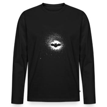 bat - Men's Premium Organic Long Sleeve Shirt - black - Front - Nico (187cm)