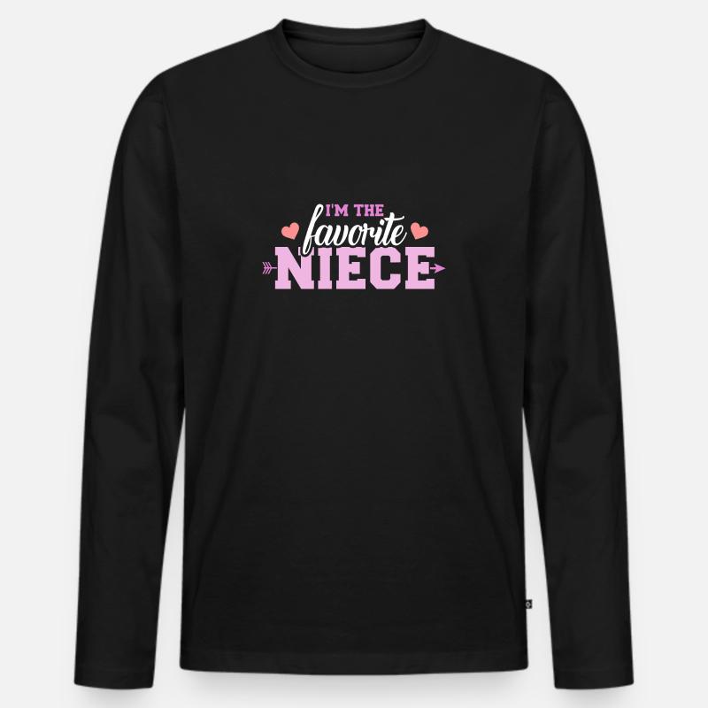 Nichte - Männer Premium Bio Langarmshirt - Schwarz