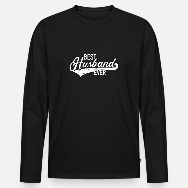 Ehemann - Männer Premium Bio Langarmshirt - Schwarz