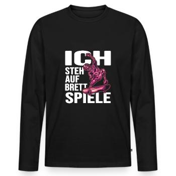 skateboard sk8 skateboarder skatepark - Men's Premium Organic Long Sleeve Shirt - black - Front - Nico (187cm)