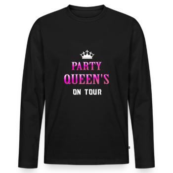 Party Queens on Tour - Men's Premium Organic Long Sleeve Shirt - black - Front - Nico (187cm)