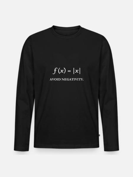 Mathe Shirt - lustige Sprüche für Lehrer, Geschenk - Männer Premium Bio Langarmshirt - Schwarz