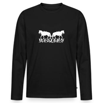 Cheval Westerbreiten Chevaux - T-shirt manches longues Premium bio Homme - noir - Devant - Nico (187cm)