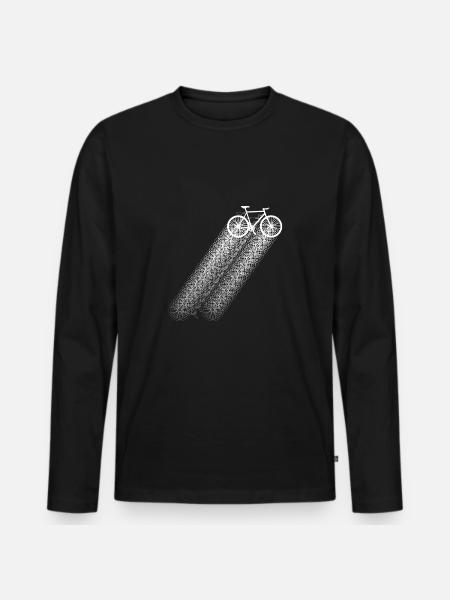 Vélo Cyclotourisme - T-shirt manches longues Premium bio Homme - noir
