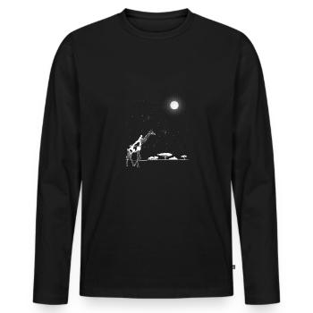 Giraffen Reiter - T-shirt manches longues Premium bio Homme - noir - Devant - Nico (187cm)