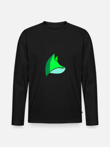 Fox green - Men's Premium Organic Long Sleeve Shirt - black