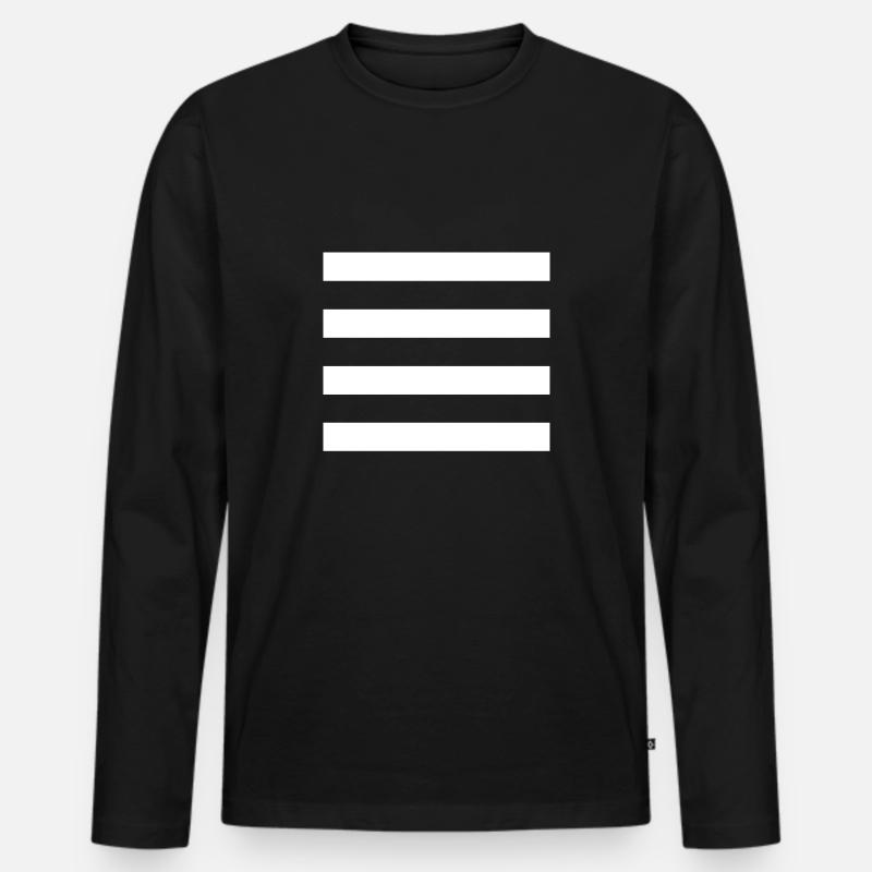 Cool - Männer Premium Bio Langarmshirt - Schwarz
