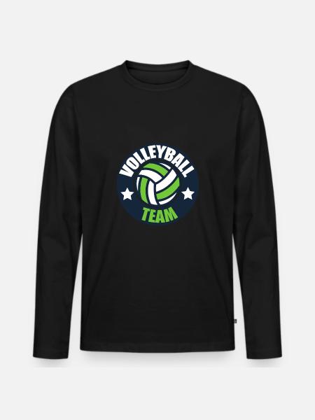 Volleyball team emblem team - Men's Premium Organic Long Sleeve Shirt - black