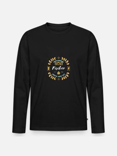 Fischer surname - Men's Premium Organic Long Sleeve Shirt - black
