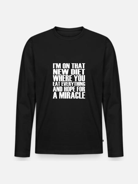 lustige witzige Sprüche - Männer Premium Bio Langarmshirt - Schwarz