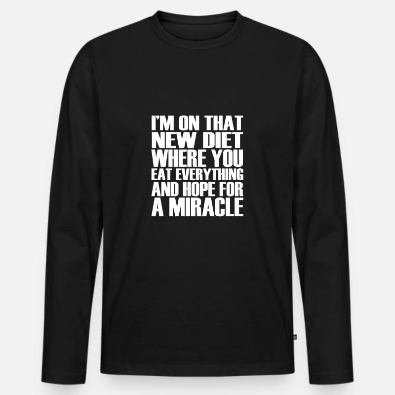 lustige witzige Sprüche - Männer Premium Bio Langarmshirt - Schwarz
