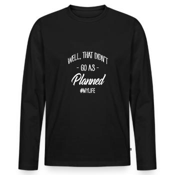 Proverbes - T-shirt manches longues Premium bio Homme - noir - Devant - Nico (187cm)