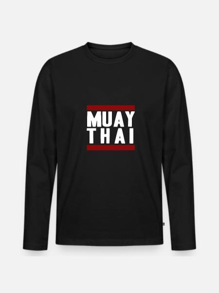 Muay Thai - Men's Premium Organic Long Sleeve Shirt - black