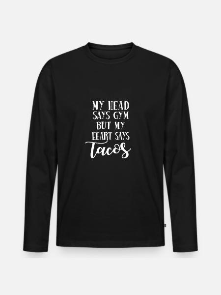 lustige Sprüche - Männer Premium Bio Langarmshirt - Schwarz