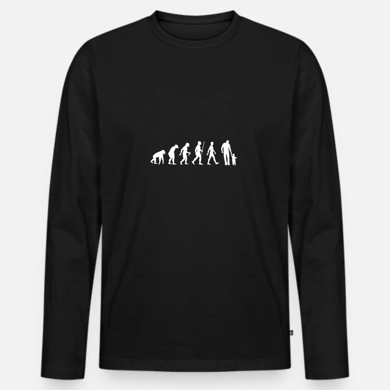 Evolution DAD - Men's Premium Organic Long Sleeve Shirt - black