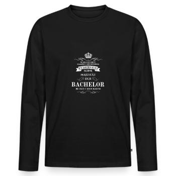 bachelor geschenk - T-shirt manches longues Premium bio Homme - noir - Devant - Nico (187cm)