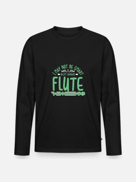 Fluit fluit Bot fluit grappige geschenk - Mannen Premium Bio shirt met lange mouwen - zwart