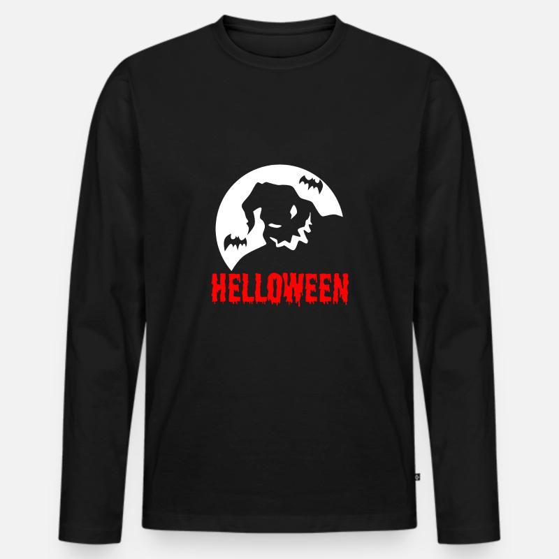 Helloween - Männer Premium Bio Langarmshirt - Schwarz