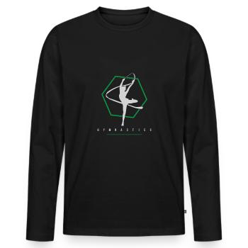 Gymnastics gymnast gymnast gymnastics association gift - Men's Premium Organic Long Sleeve Shirt - black - Front - Nico (187cm)