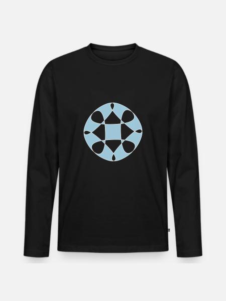Abstract Rave wear - Männer Premium Bio Langarmshirt - Schwarz