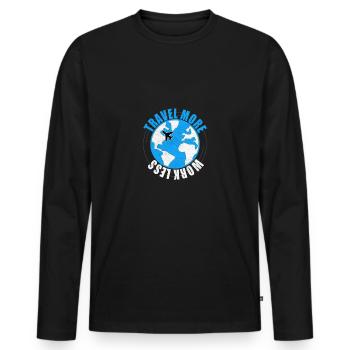 Urlauber Reisender - Männer Premium Bio Langarmshirt - Schwarz - Vorne - Nico (187cm)