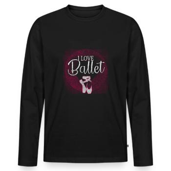 Danseur de ballet - T-shirt manches longues Premium bio Homme - noir - Devant - Nico (187cm)