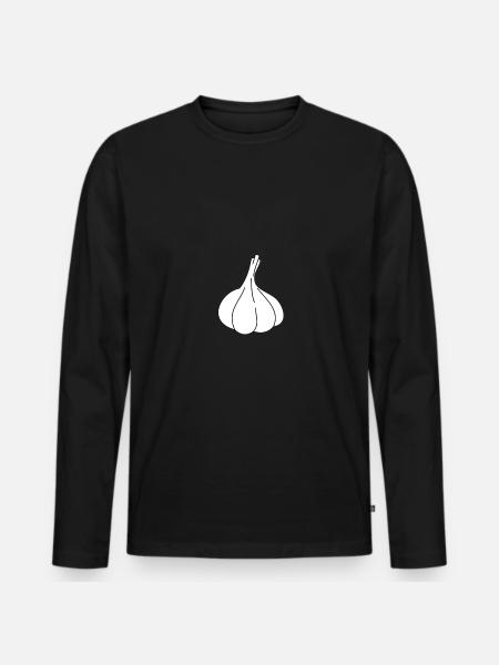 garlic - Men's Premium Organic Long Sleeve Shirt - black