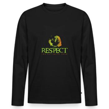 Kampfsport - Männer Premium Bio Langarmshirt - Schwarz - Vorne - Nico (187cm)