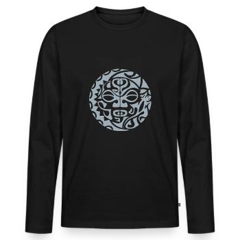 Maori tattoo impossible love - Men's Premium Organic Long Sleeve Shirt - black - Front - Nico (187cm)