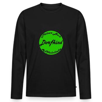 Dorfkind Pfalz Pfälzer - Men's Premium Organic Long Sleeve Shirt - black - Front - Nico (187cm)