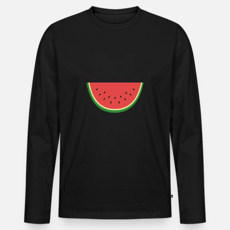 Motif de pastèque pastèque - T-shirt manches longues Premium bio Homme - noir