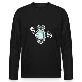Roboter Robotik Geschenk Zukunft Wissenschaft Bot - Männer Premium Bio Langarmshirt - Schwarz - Vorne - Nico (187cm)