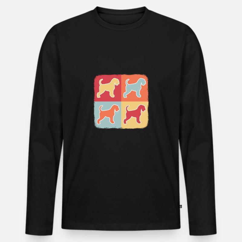 Schnauzer - Männer Premium Bio Langarmshirt - Schwarz