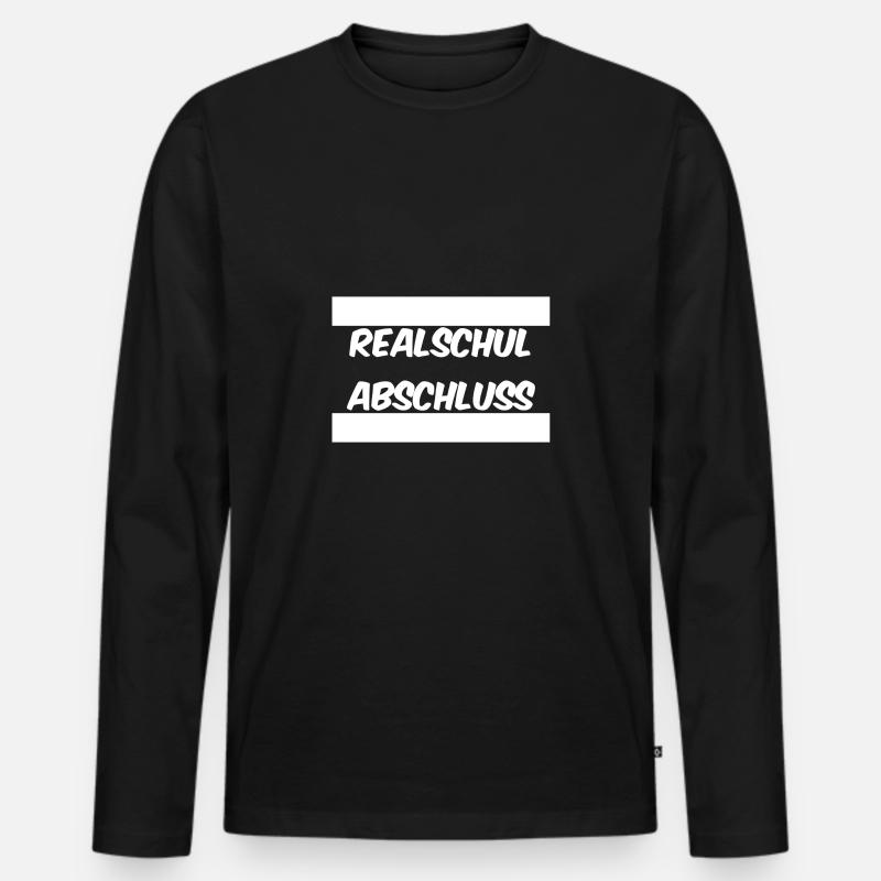 Realschul Abschluss - Männer Premium Bio Langarmshirt - Schwarz