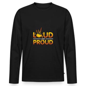 Scots, Scotland, Scottish - Men's Premium Organic Long Sleeve Shirt - black - Front - Nico (187cm)