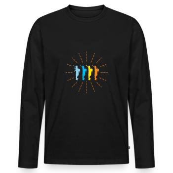 Scots, Scotland, Scottish - Men's Premium Organic Long Sleeve Shirt - black - Front - Nico (187cm)
