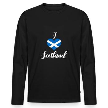 Scots, Scotland, Scottish - Men's Premium Organic Long Sleeve Shirt - black - Front - Nico (187cm)