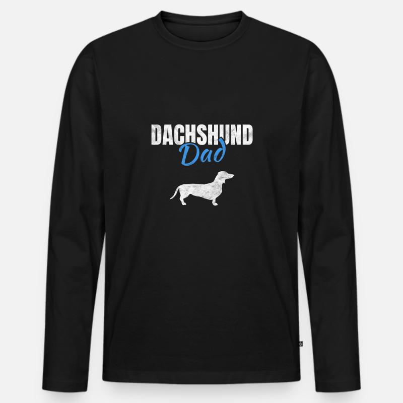 Dachshund Besitzer Geschenk - Männer Premium Bio Langarmshirt - Schwarz