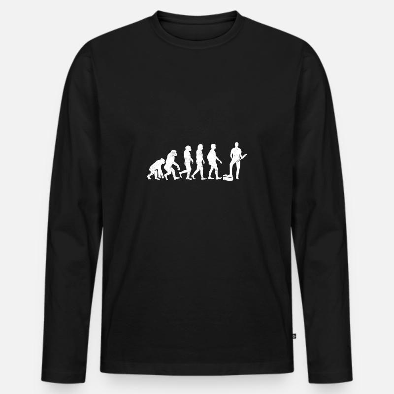 Evolution Plumber - Männer Premium Bio Langarmshirt - Schwarz