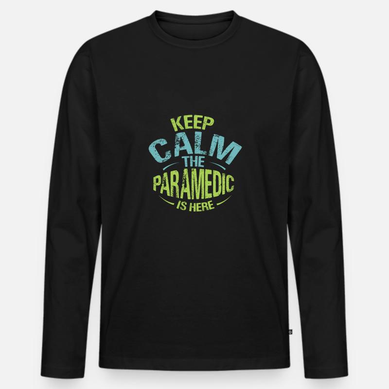 Sanitäter - Männer Premium Bio Langarmshirt - Schwarz