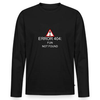 404 Error Fun - Men's Premium Organic Long Sleeve Shirt - black - Front - Nico (187cm)