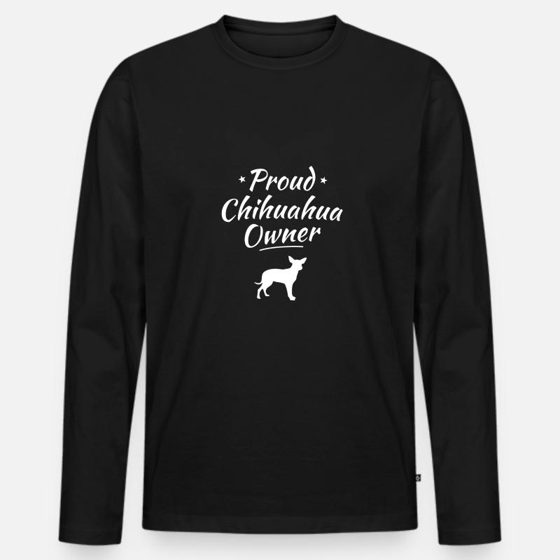 Chiwawa - Männer Premium Bio Langarmshirt - Schwarz