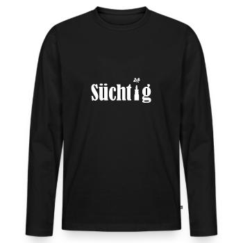 Vaporisateur nasal rhume rhume rhume cadeau - T-shirt manches longues Premium bio Homme - noir - Devant - Nico (187cm)