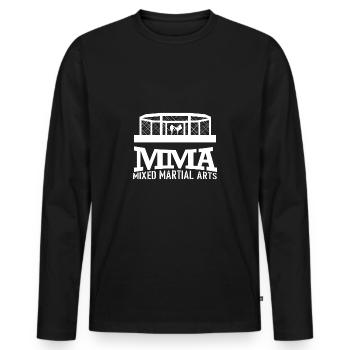 MMA cage - Men's Premium Organic Long Sleeve Shirt - black - Front - Nico (187cm)