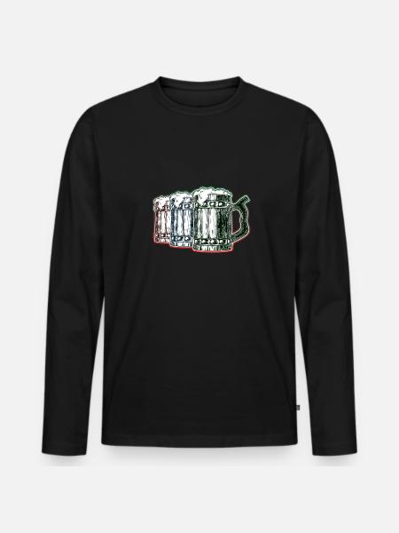 Full beer mugs - Men's Premium Organic Long Sleeve Shirt - black