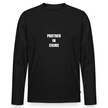 PARTENAIRES EN CRIME - T-shirt manches longues Premium bio Homme - noir - Devant - Nico (187cm)