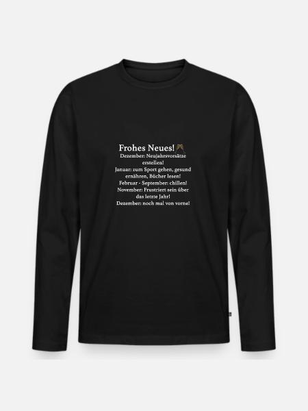 Nouvel An - T-shirt manches longues Premium bio Homme - noir